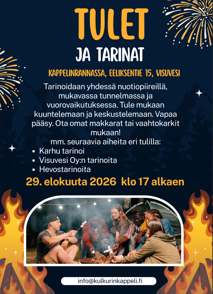 Tulet ja tarinat 29.8.2026 klo 17
