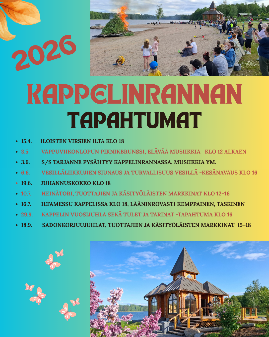 Kesäkauden 2026 tapahtumakooste